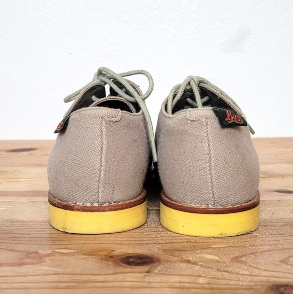 G.H. Bass Ely 2 Cobblestone Oxford Shoes Tan Canvas Size 5 - Picture 3 of 10